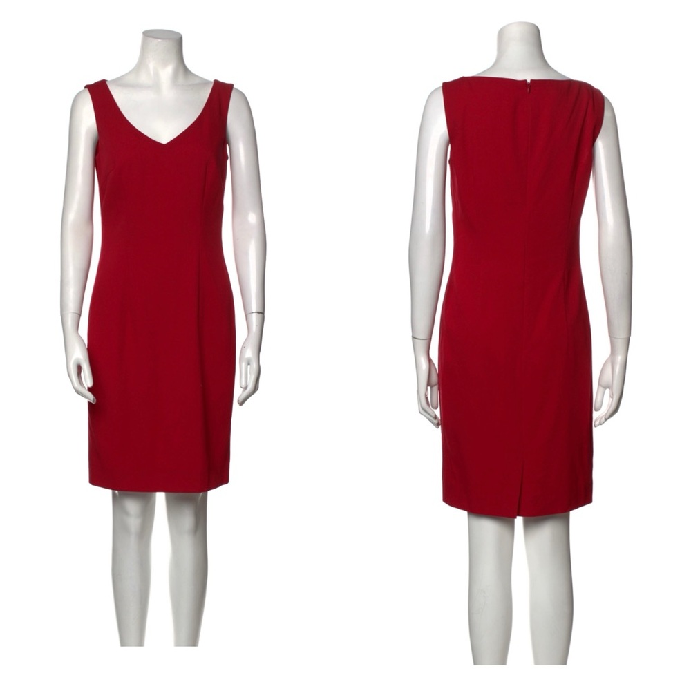 Escada dress size 4 34 red wool - Picture 2 of 7